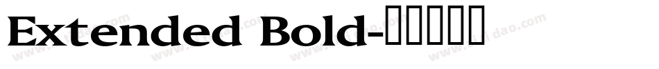 Extended Bold字体转换